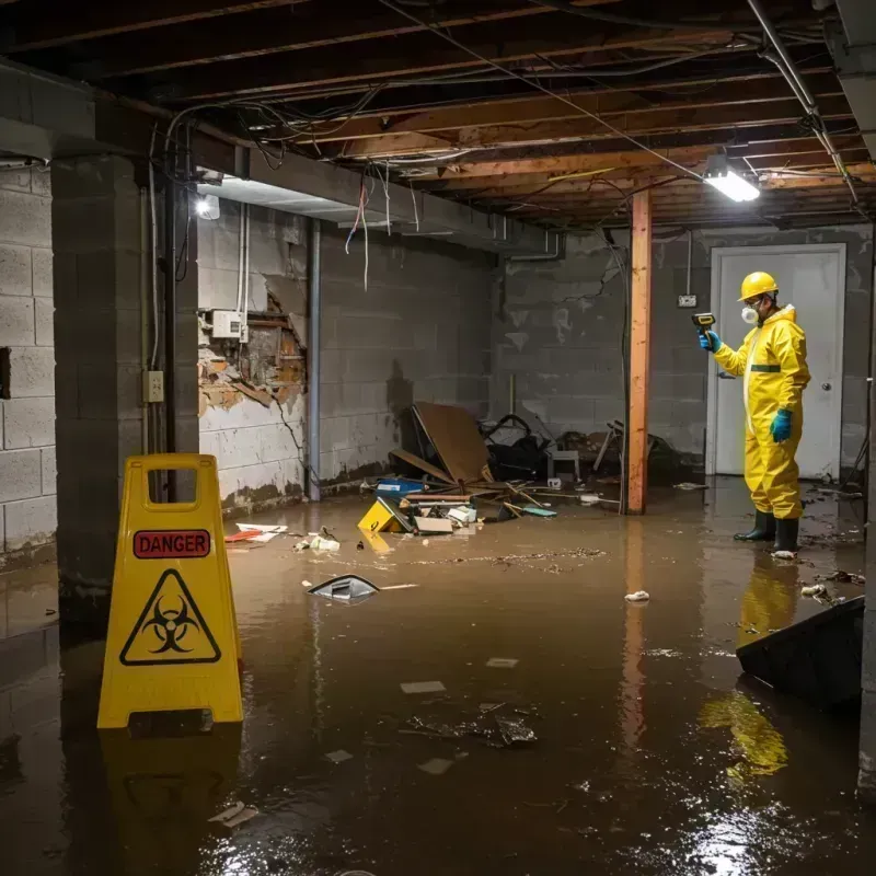 Flooded Basement Electrical Hazard in Bureau County, IL Property